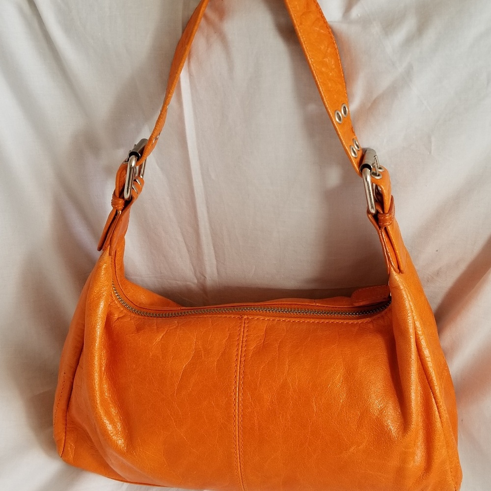 Wilsons Orange Leather Shoulder Bag